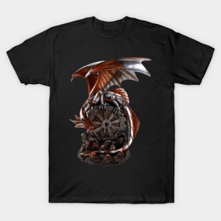 Steampunk Statue and Figurine Dragon - Fantasy T-Shirt